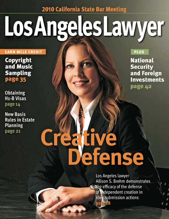 LA Lawyer September 2010 cover shot