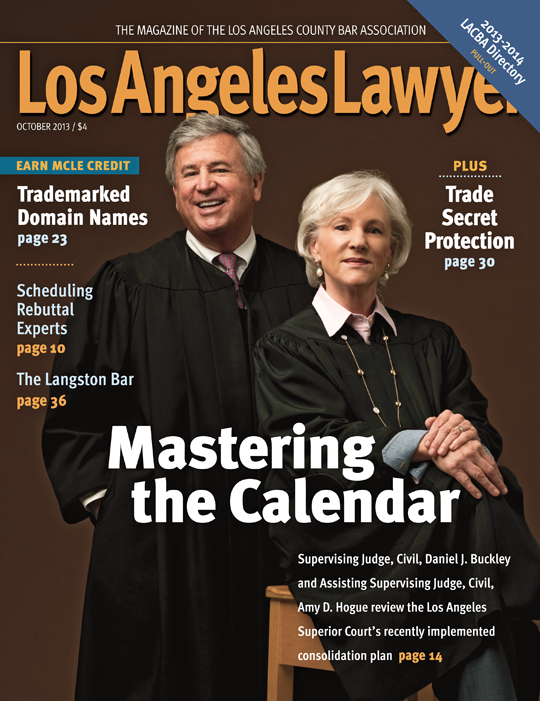 LA Lawyer October 2013 cover shot